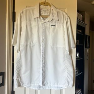 Simms white fishing shirt